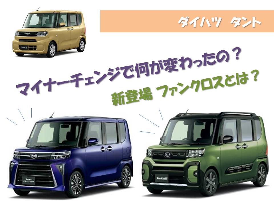 新品 ダイハツタントファンクロス 新車外し